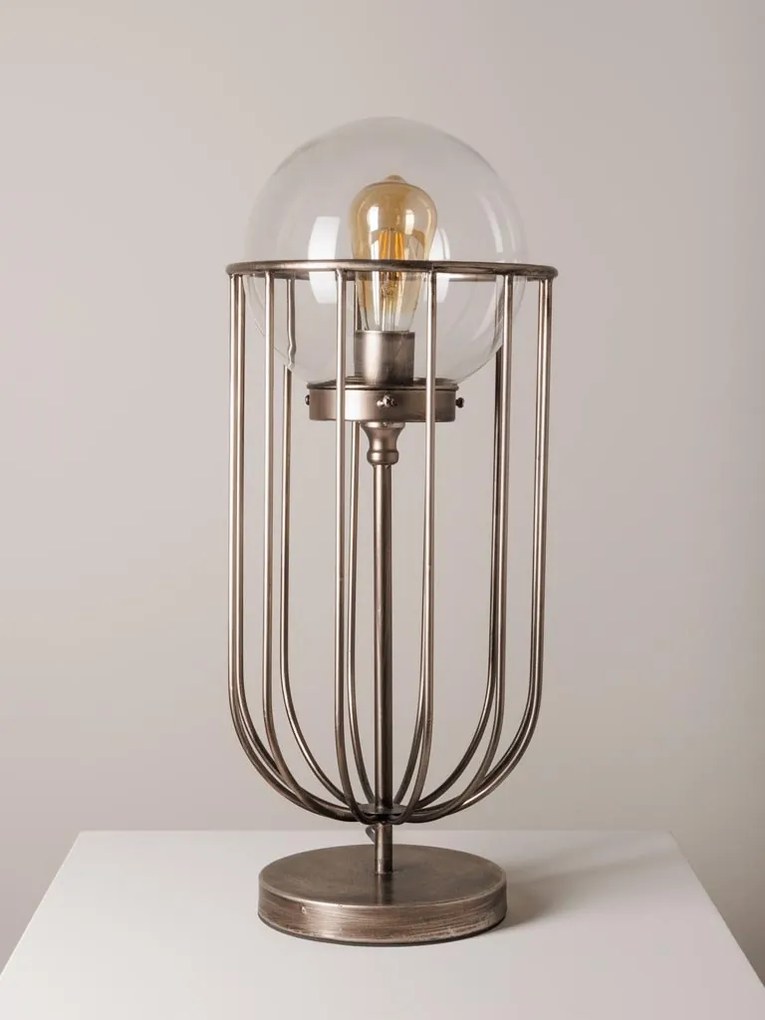 Lampa de masa, argintiu, din metal, Innovate