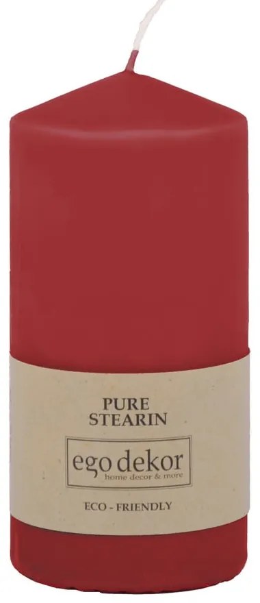 Lumânare Eco candles by Ego dekor Top,durată ardere 30 h, roșu