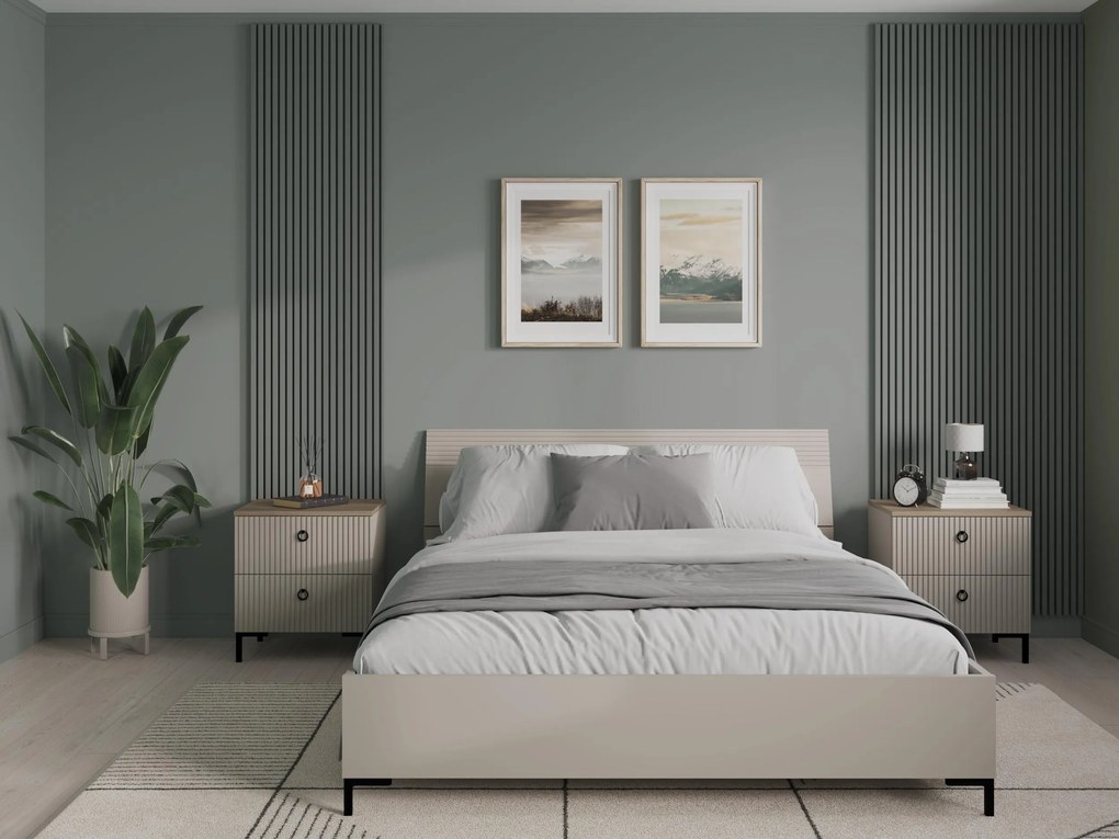 Raft de perete Demandaron (taupe + stejar silverjack). 1116810