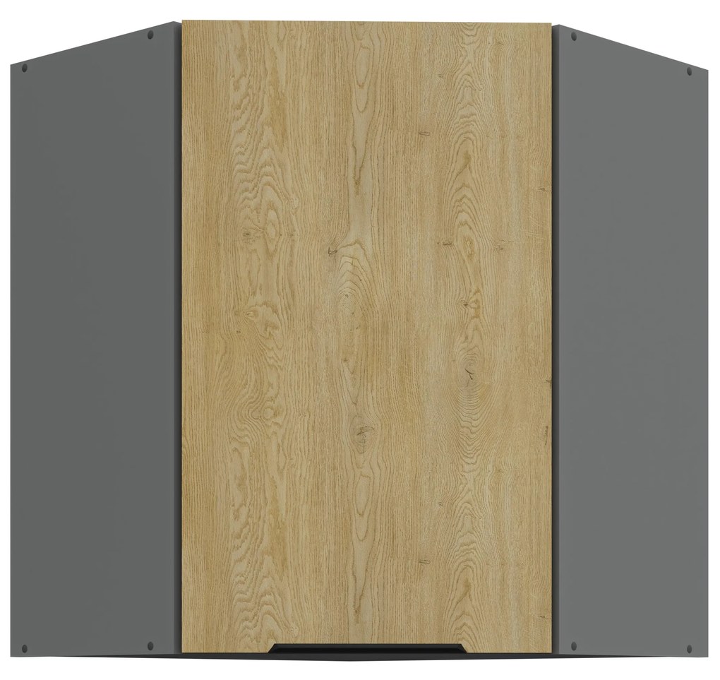 Dulap superior de bucătărie de colț Carminia 60x60 GN-72 1F (45) (stejar cremona + antracit). 1127936