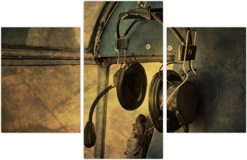 Tablou - Căști de avion de epocă (90x60 cm)