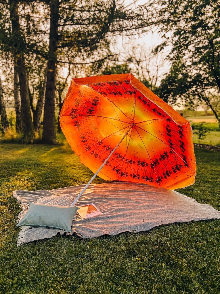 Umbrela de soare portocaliu-rosu, GLEAM 180 cm