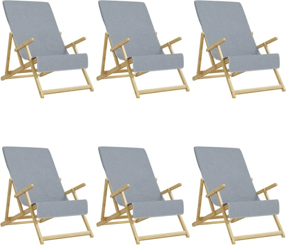 vidaXL Prosoape de plajă 6 buc. gri 60x135 cm textil 400 GSM