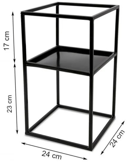 Suport pentru flori 40x24 cm, negru