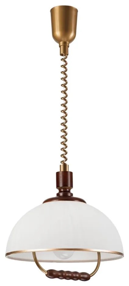 Lustr rabatabil RAMONA 1xE27/60W/230V bej/tm. maro