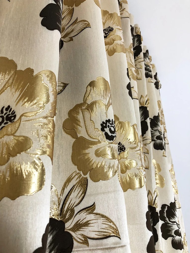 Draperie Blackout Flori negre