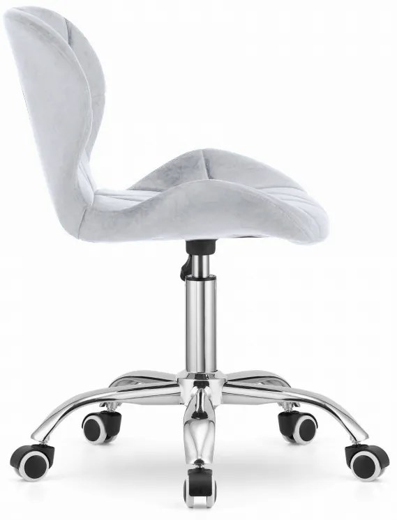 OFERTA Scaun de birou gri deschis AVOLA VELVET II. calitate superioara