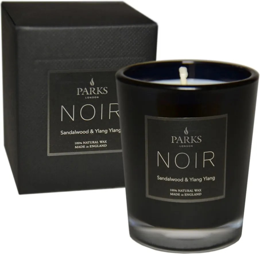 Lumânare parfumată cu aromă lemn de santal Parks Candles London Noir, durată ardere 22 ore