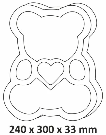 Lampă LED pentru copii LED/2xAA ursuleț roză