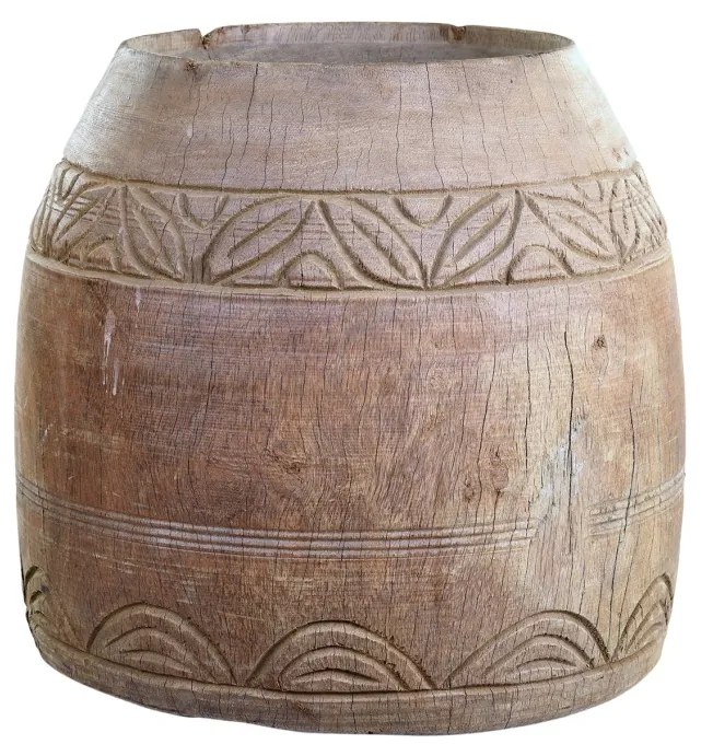 Vas decorativ din lemn reciclat, H32 cm, Grimaud