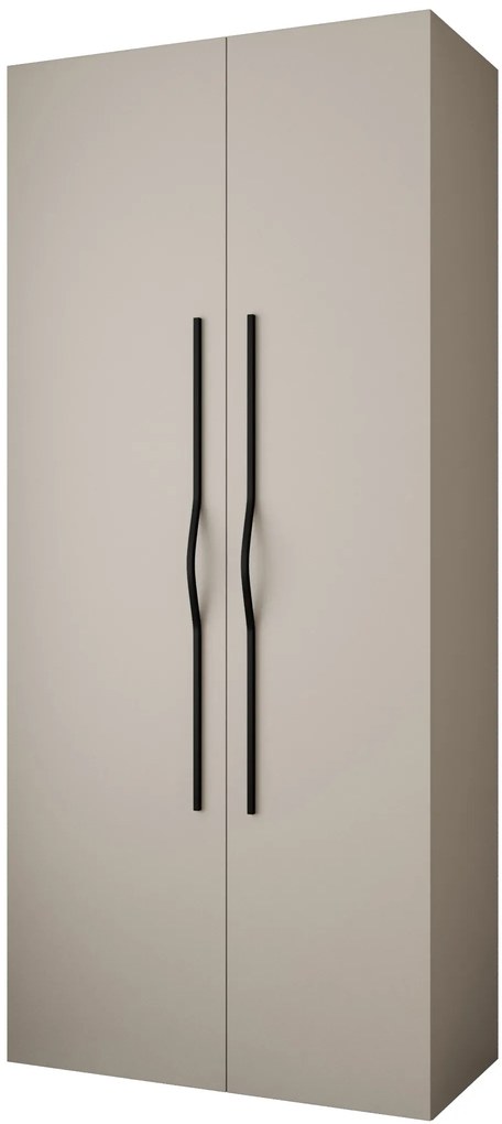 Dulap de haine 110 cm Carmela 40-2 (Cașmir + Negru). 1126551