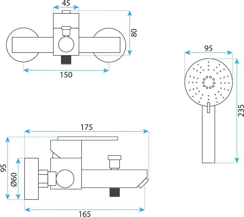 Baterie cada REA Ontario cupru periat