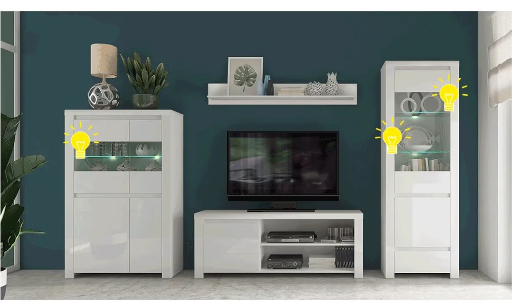 Iluminat cu LED, 4 puncte, alb, ARYAN/LINDY/VILGO/TIFFY