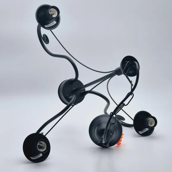 Lustră pe lanț DONATO 3xE14/40W/230V negru