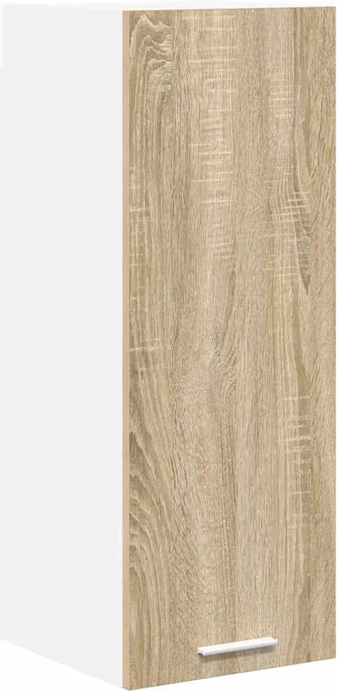 vidaXL Dulap suspendat cu ușă Stejar Sonoma și Alb 30 x 31 x 80 cm