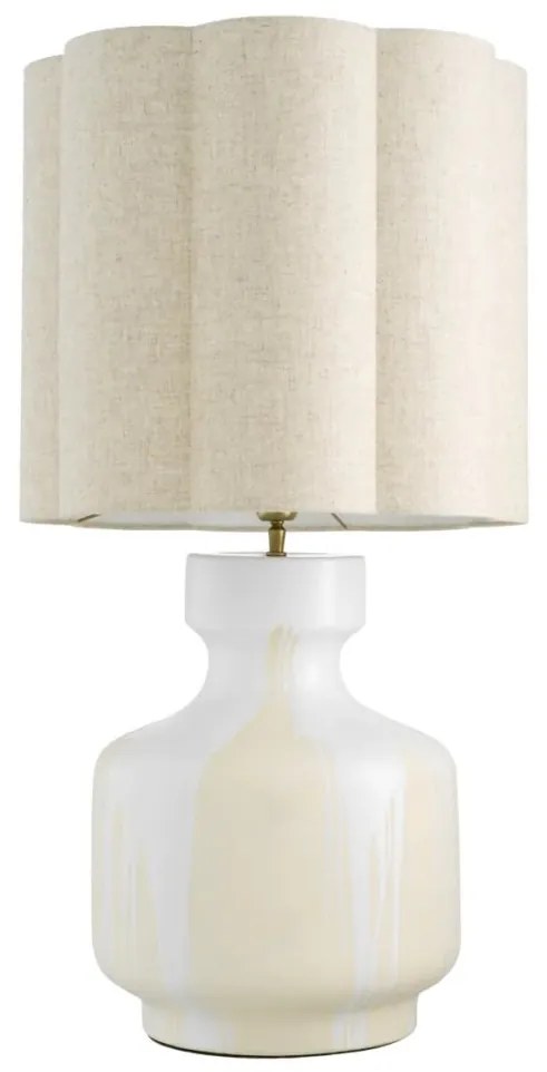 Veioza, Lampa de masa LUX, Ceramica, Alb, Lorena