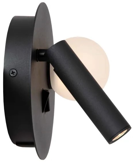 Aplică LED Lucide 77286/02/30 MATIZ 2xLED/3,5W/230V USB negru