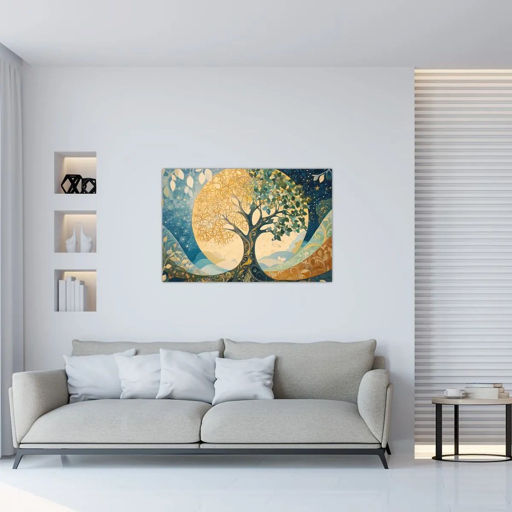Tablou – Arborele vieții în lună (90x60 cm)