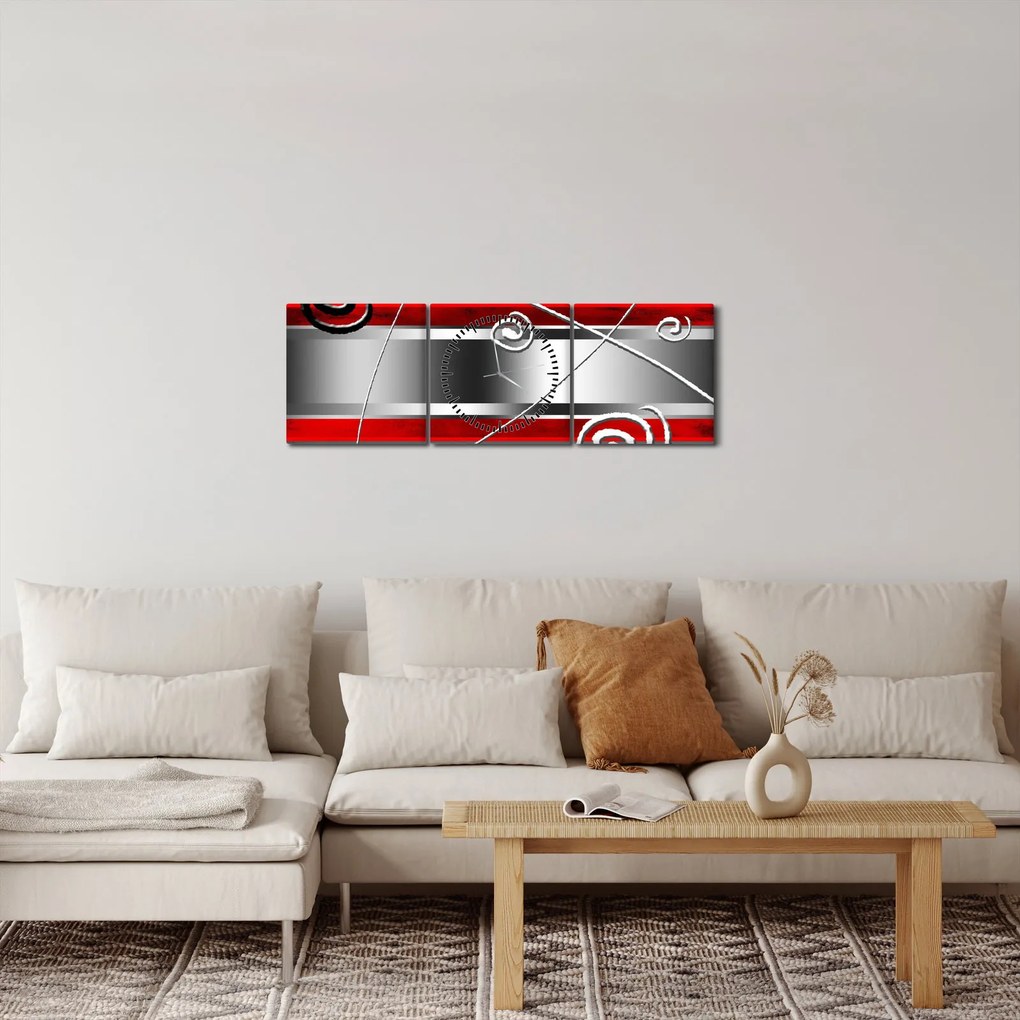 Tablou abstract (cu ceas) (90x30 cm)