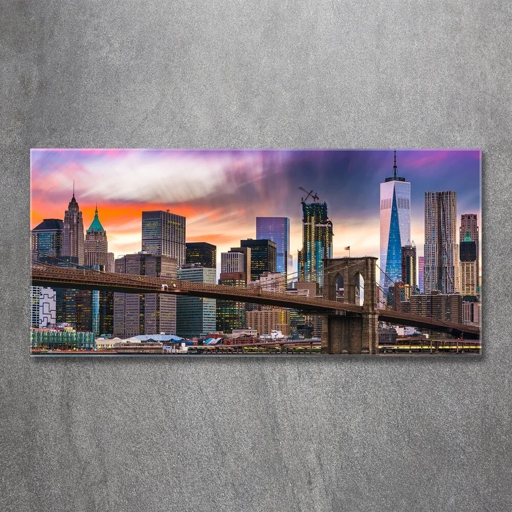 Tablou pe sticlă acrilică Manhattan new york city