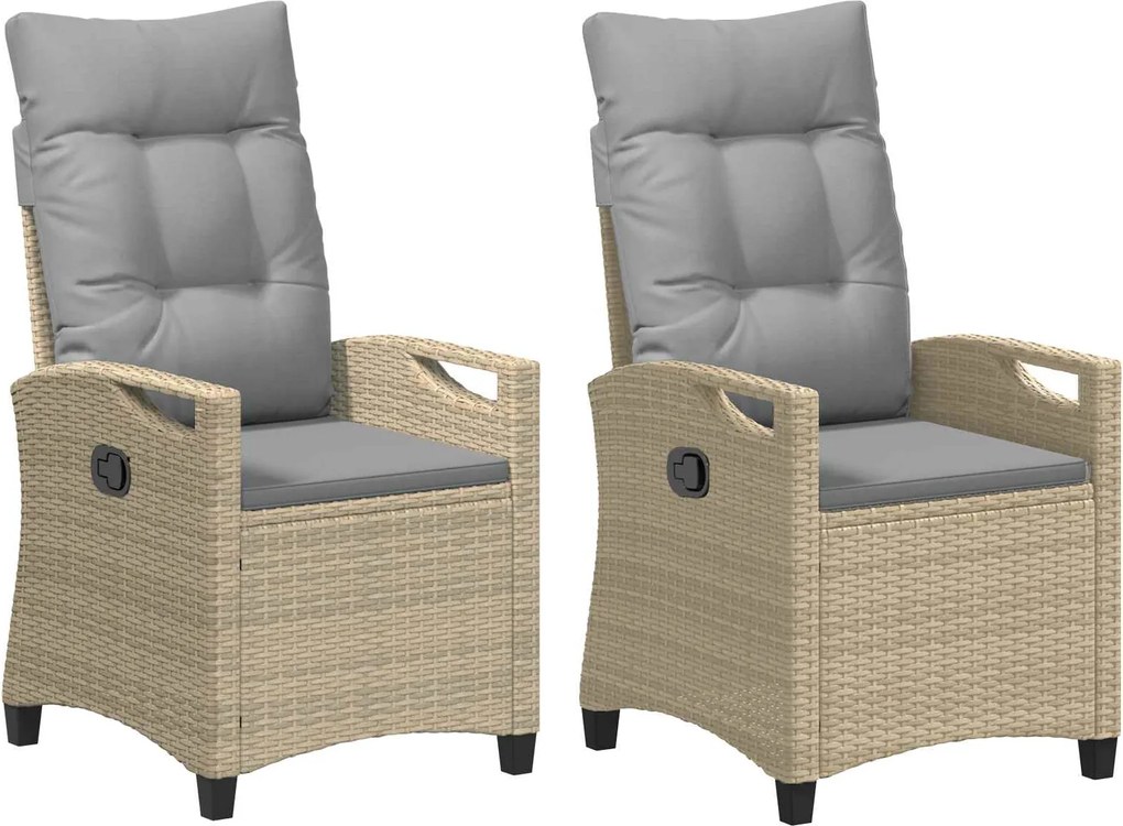 vidaXL Scaun pentru Grădină 2 pcs Beige și gri deschis