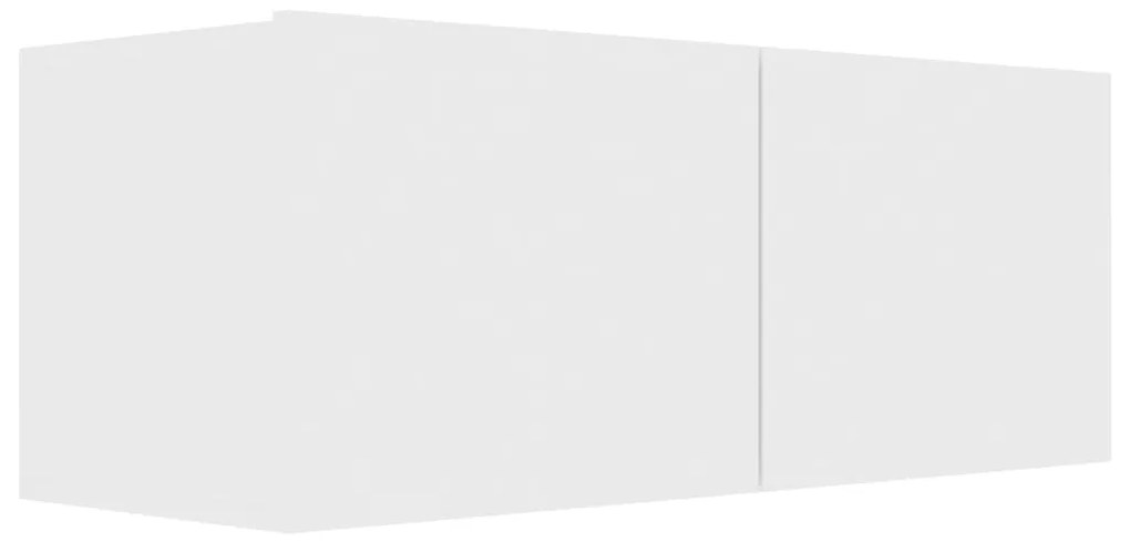 801472 vidaXL Comodă TV, alb, 80 x 30 x 30 cm, lemn prelucrat