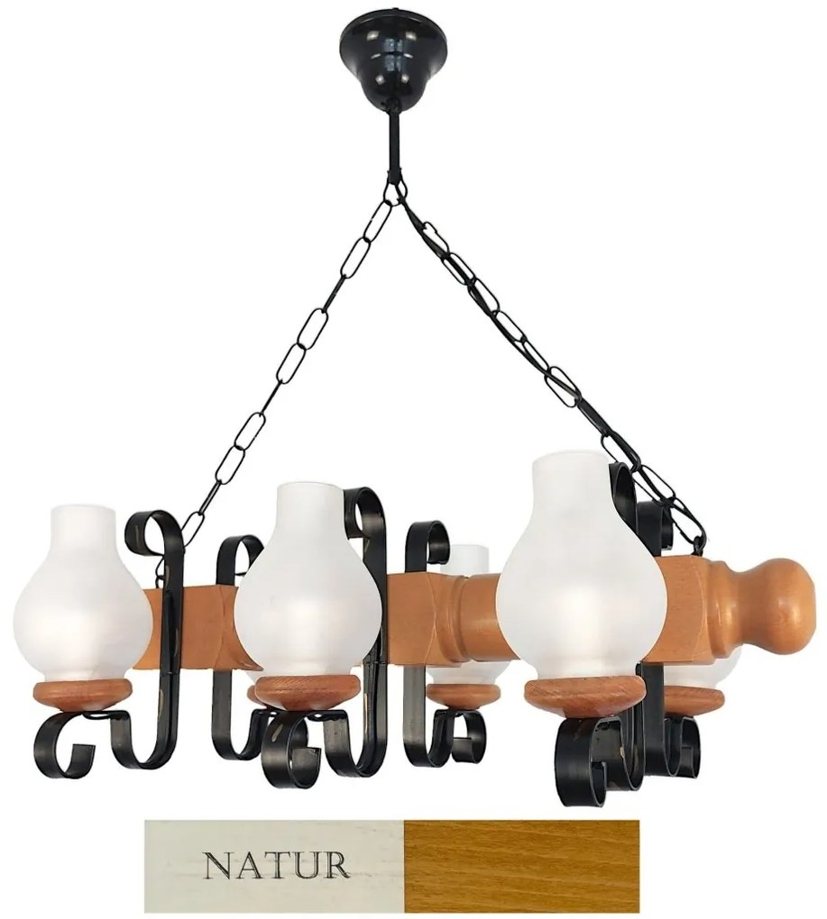 Candelabru rustic fabricat manual din lemn Rustic WOOD-RU-SP6