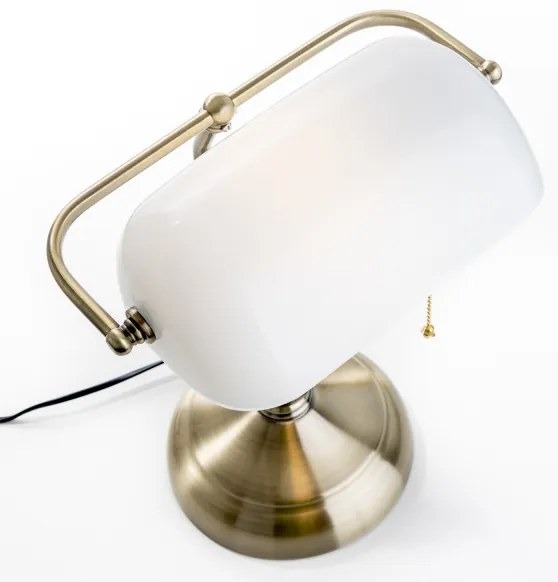 Lampă de masă Brilagi BANK OFFICE 1xE27/60W/230V alamă/alb