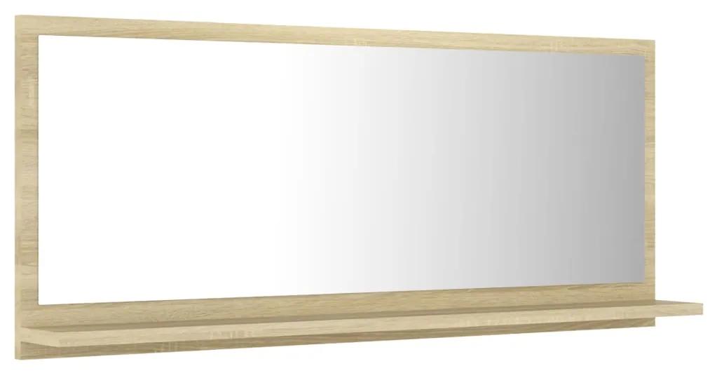 Oglinda de baie, stejar sonoma, 90 x 10,5 x 37 cm, PAL Stejar sonoma, 90 cm