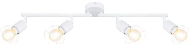 Plafoniera cu 4 spoturi design industrial XARA I alb