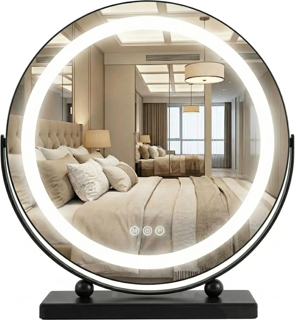 Oglindă LED MAKE-UP Black 40 cm