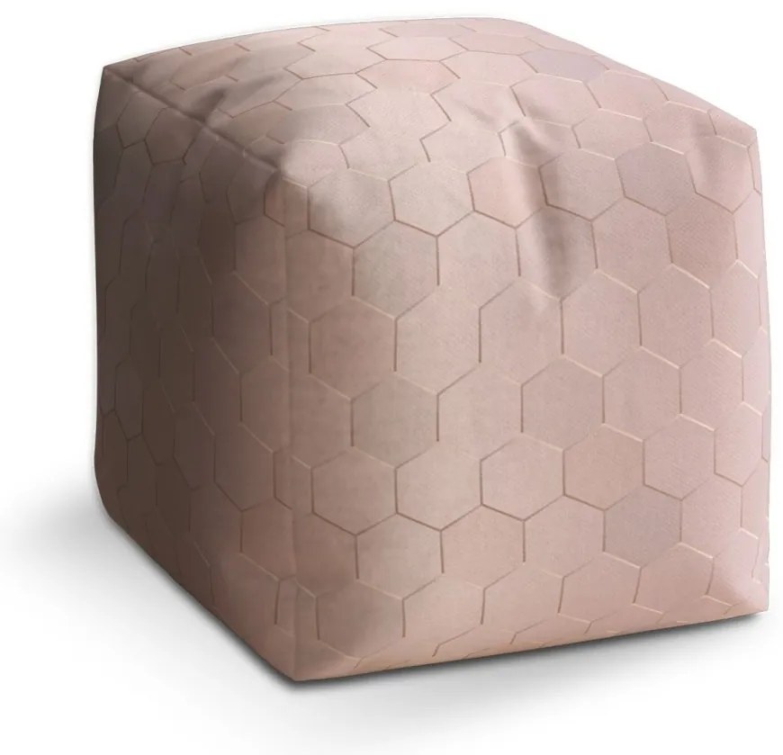 Taburet Cube rose gold, roz
