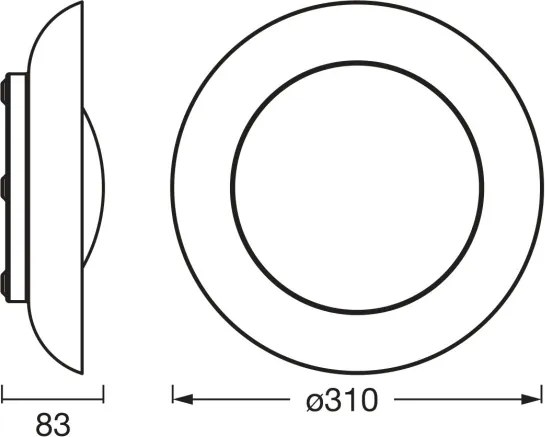 Osram -LED Plafonieră dimabilă PLATE LED/19W/230V Ø 31 cm verde