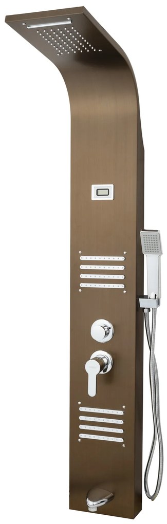 Panou dus hidromasaj inox 5 functii Digital-bronz antichizat TRENDY S