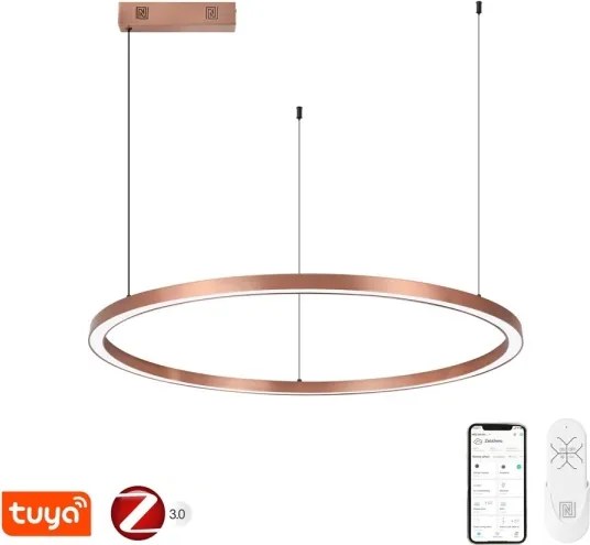 Immax NEO 07327L - lustră LED reglabilă pe cablu FINO 55W/230V 80 cm aur roz Tuya + telecomandă