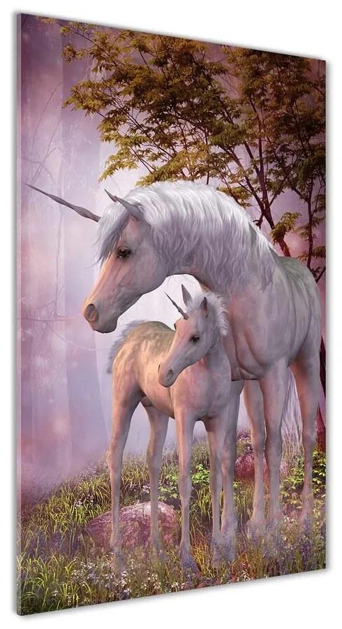 Tablou sticlă Unicorni