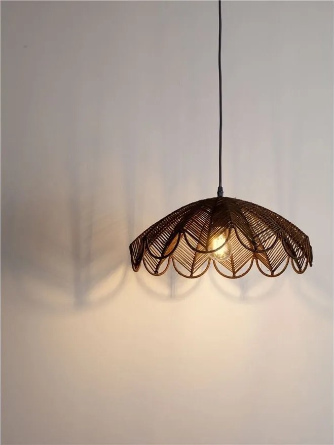 Lustra suspendata stil natural ratan maro FLARE