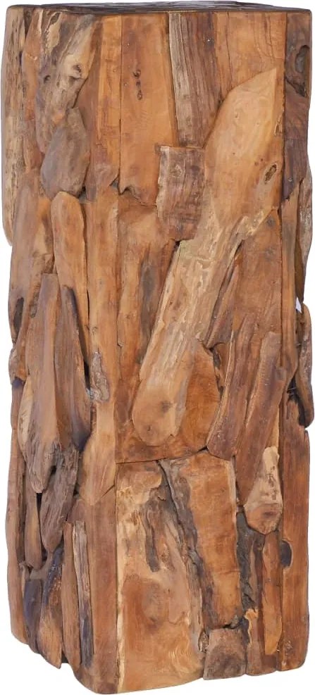 vidaXL Masă laterală, 30 x 30 x 80 cm, lemn masiv de tec