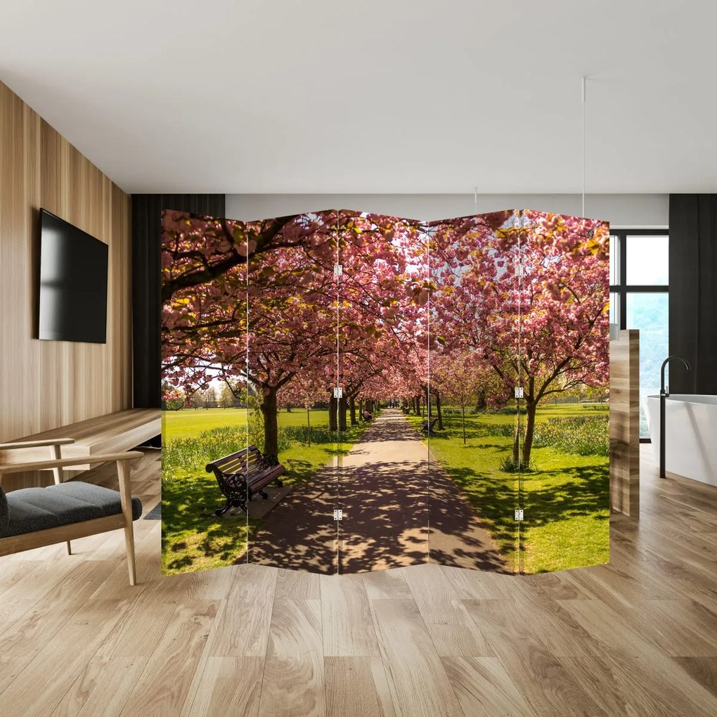 Paravan - Livada - cireși (210x170 cm)