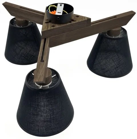 Lustră LED aplicată Brilagi ANTHONY 3xE14/40W/230V stejar nuc/negru