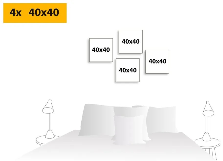 Set tablouri animăluțe de pădure în stilul minimalist