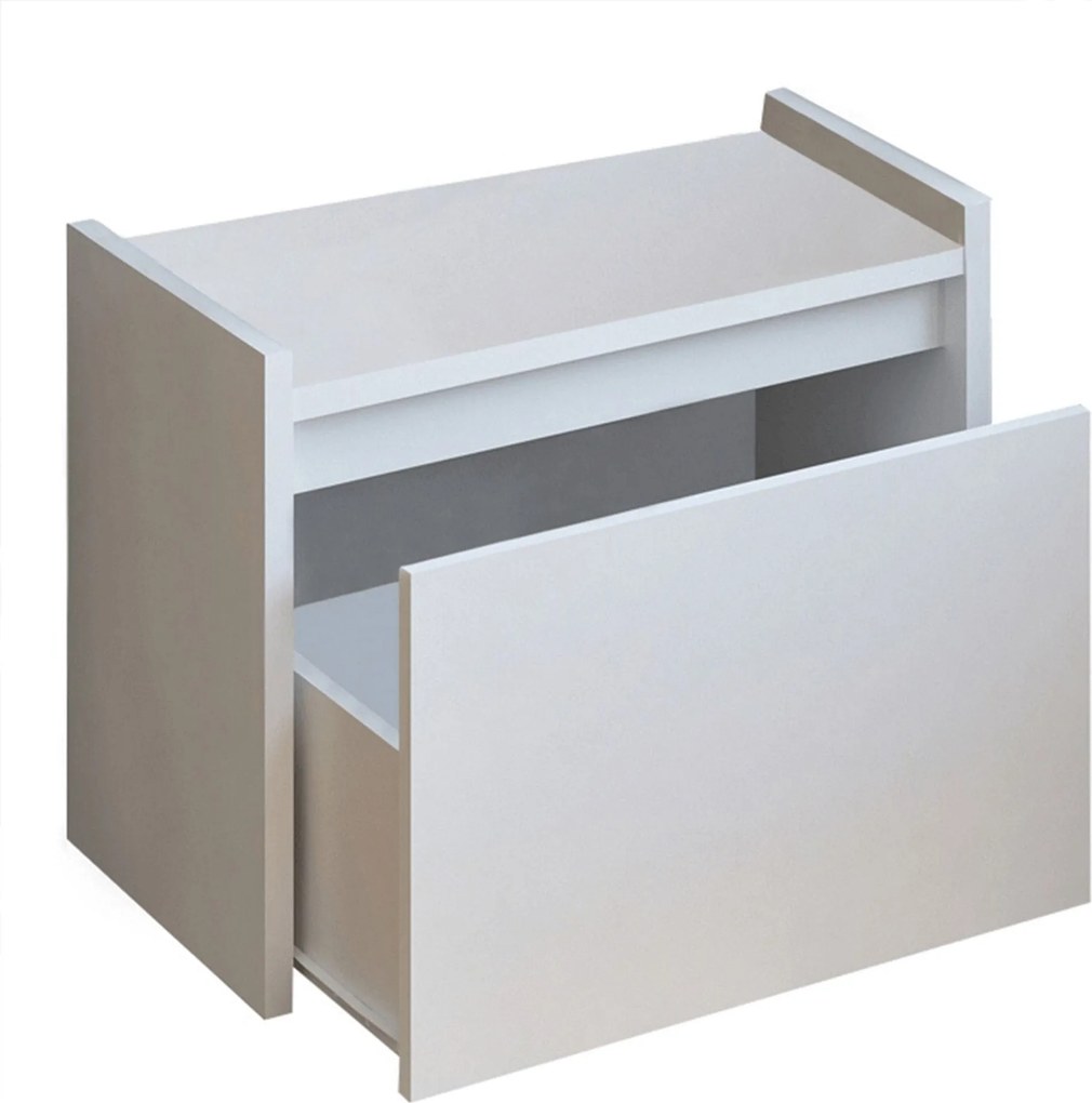 Pantofar BERGI, alb, DTD laminat, 60x30x45 cm