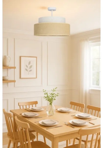 Lustră aplicată BOHO 1xE27/60W/230V crem/bej