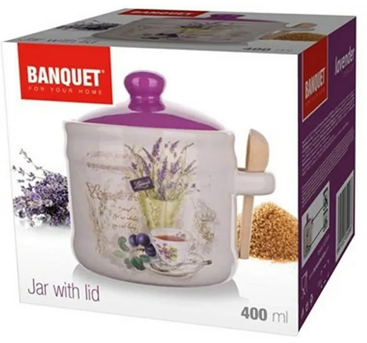 Doză cu linguriţă Banquet LAVENDER