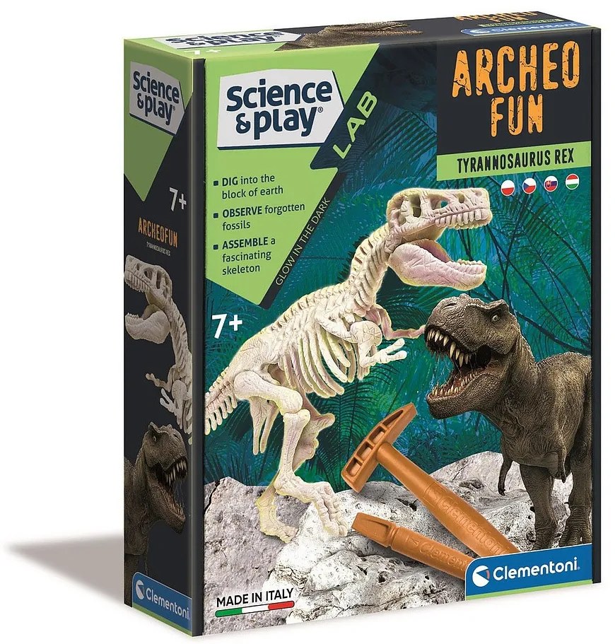 Dinozaur Archeo Fun Set de arheologie luminos Clementoni