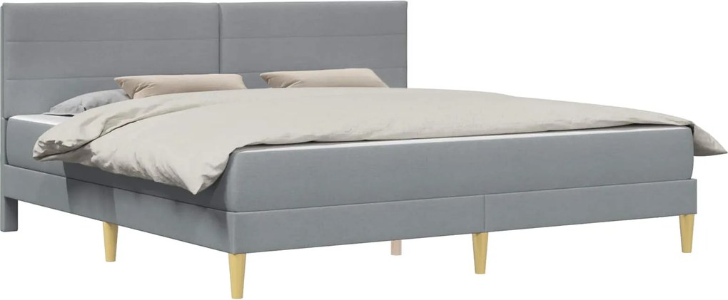 vidaXL Cadru de pat Gri deschis 180 x 200 cm Poliester