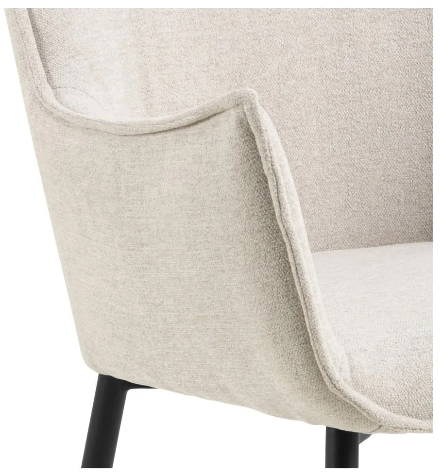 Scaun de sufragerie crem tapițat Bonita – Actona