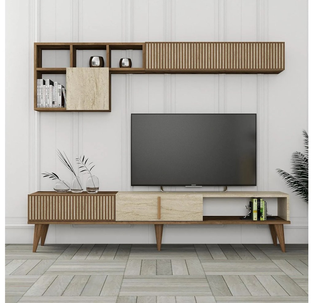 Mobilier living Milhouse set 02 (Nuc + Travertin) . 1102358