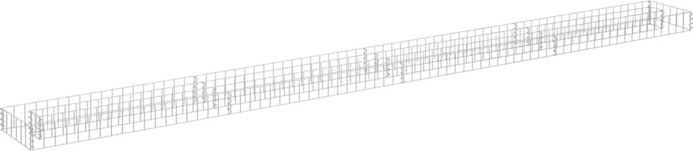 vidaXL Strat înălțat gabion, 360x30x10 cm, oțel galvanizat