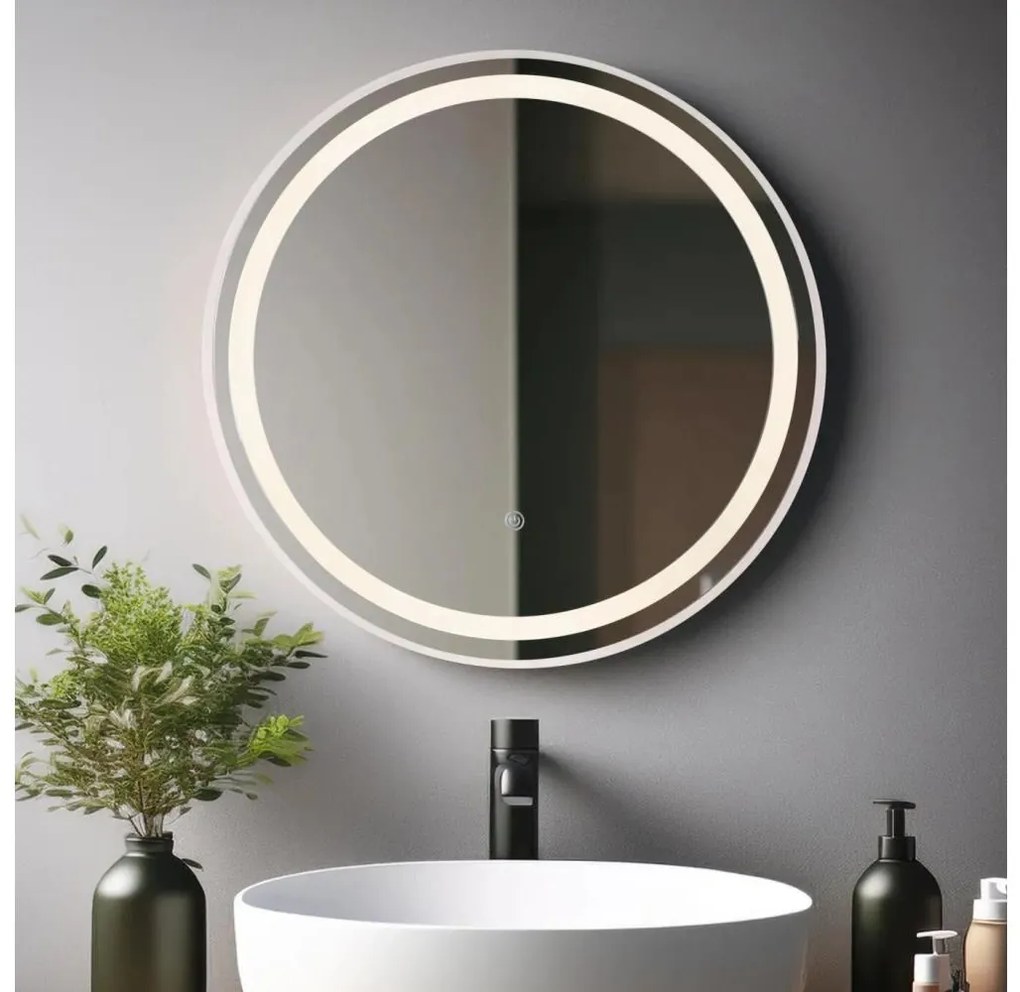 Oglindă LED dimabilă cu funcție de retroiluminare Globo 84035 RIVAS LED/10W/230V d. 50 cm